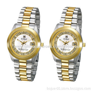 IPG Stainless Steel Quartz Gold Watches, 3ATM Waterproof, CE/RoHS Mark